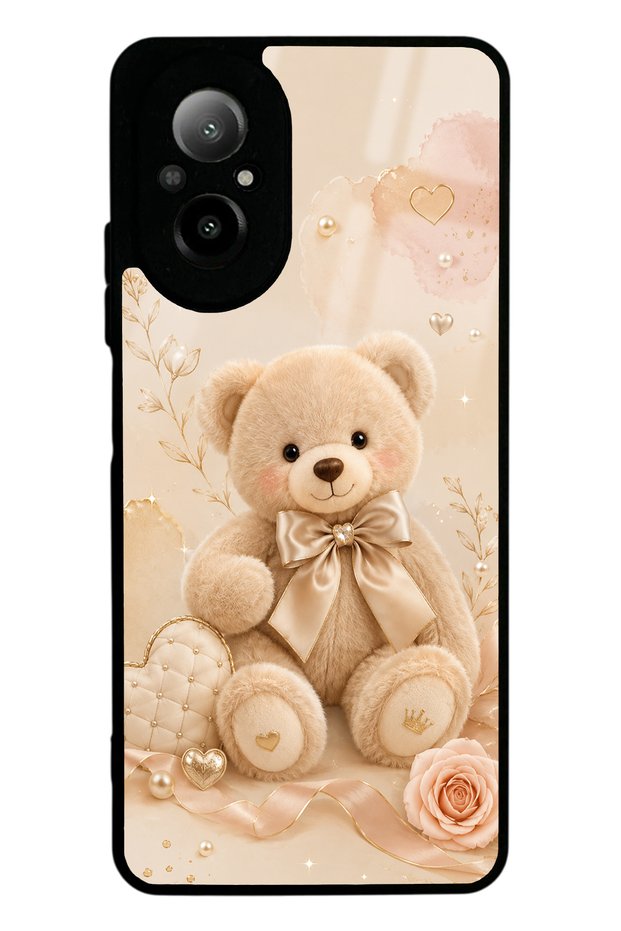 Realme 12 Lite Pearl Teddy Design Glossy Phone Case