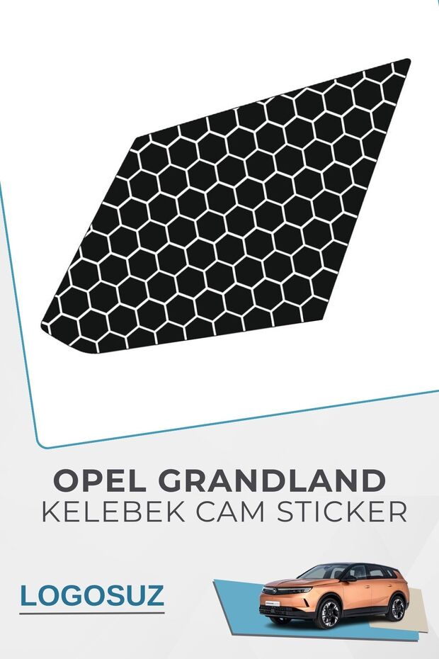 Opel Grandland / 2025+ / 2Nd Generation Compatible Butterfly Glass Sticker Set - Without Logo