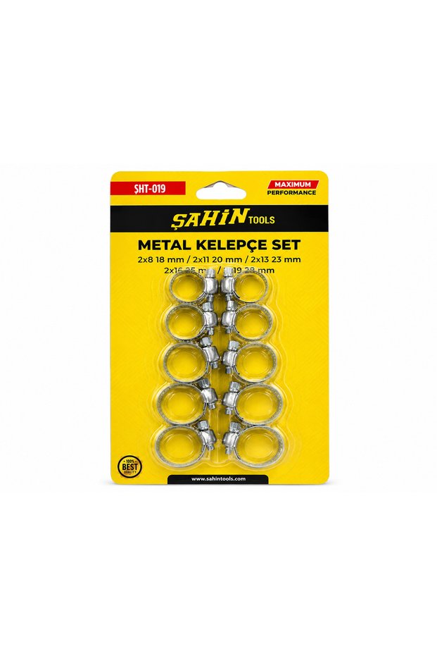 10 Pieces Metal Clamp Set Stainless Hose Clamp 18-27 mm Adjustable Clamping Clamp