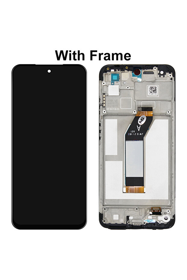 أسود مع إطار جديد مقاس 6.5 بوصة لشاشة LCD تعمل باللمس لهاتف Redmi 10 مع مجموعة محول رقمي للشاشة طراز 21061119AG 210