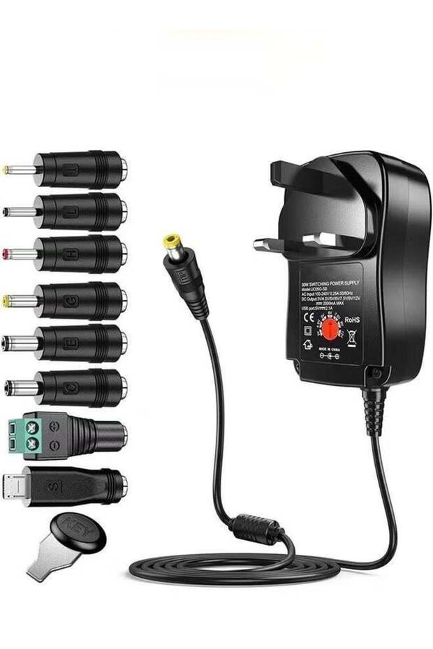 Weetotung Universal 30W 3V 4.5V 5V 6V 7.5V 9V 12V AC/DC Adapter Switching Power Supply Charger PSU