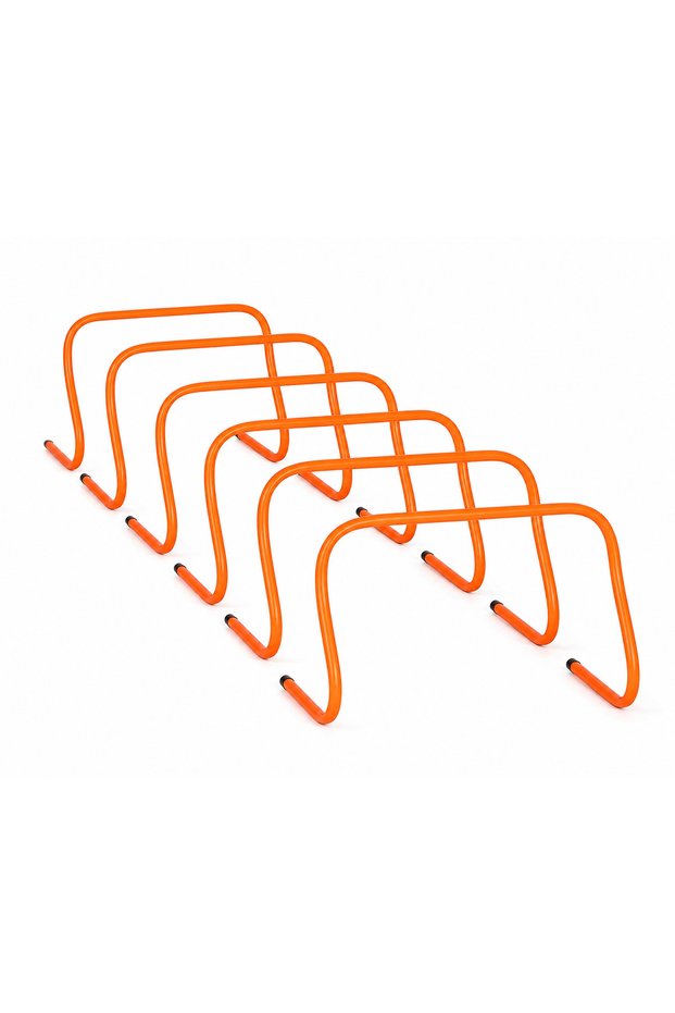 Agility Training Hurdles 15 Inch Set of 6 Speed & Agility Hurdles for Football, Athletics, Fitness & Sports Training Orange