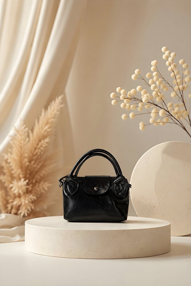 Black Mini Hand & Shoulder Bag