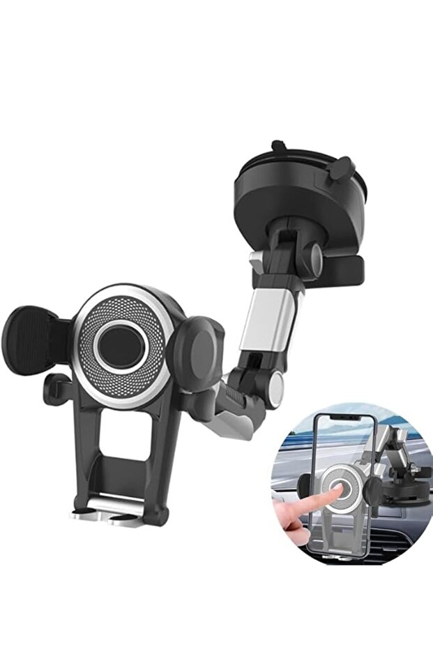 360° Heavy Duty Phone Holder Mount - Long Arm, Adjustable Super Suction Cup