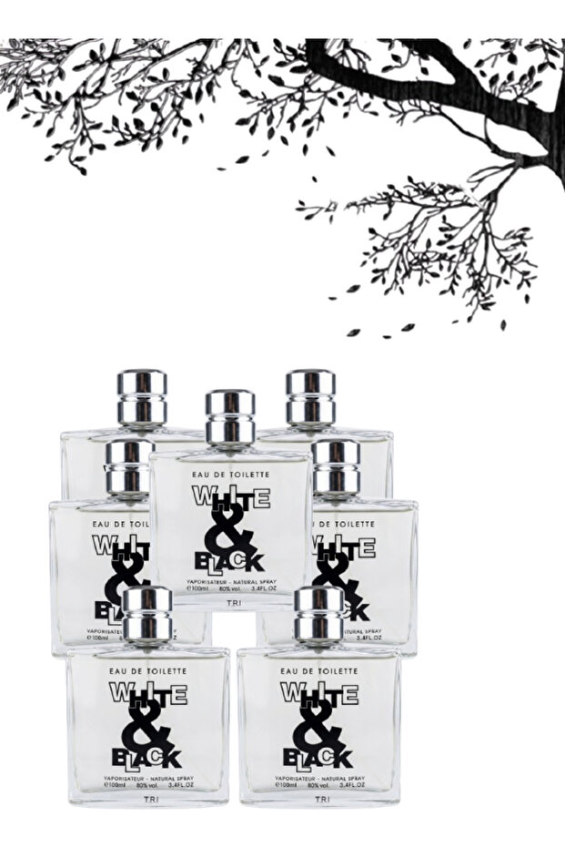 7 قطع عطر أبيض وأسود 100 مل