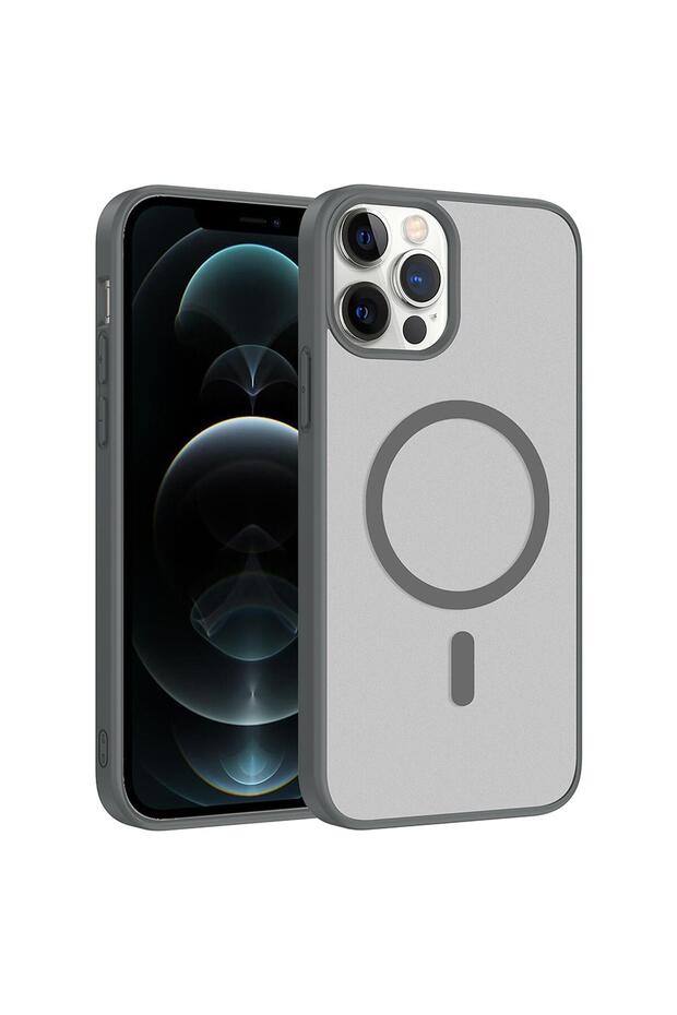 Apple iPhone 12 Pro Compatible Case Magsmoke Neo Gray
