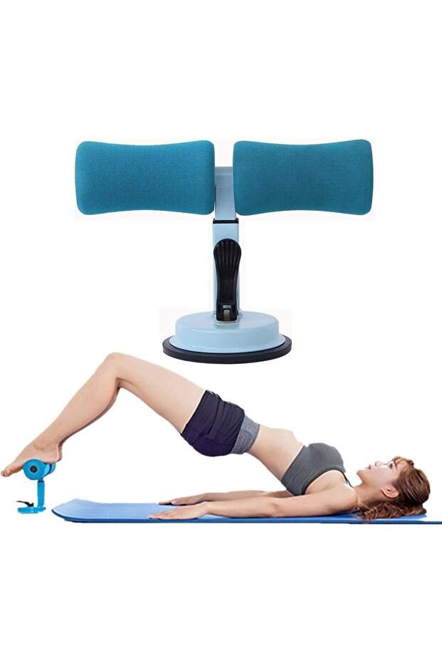 Adjustable Suction Sit-Up Bar with Foam Rollers – Portable Abdominal Exercise Trainer for Home Fitness, Core Workout & Waist Training
