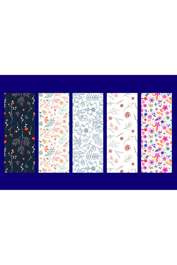 Floral Bookmark (4X12 cm 10 Pieces)