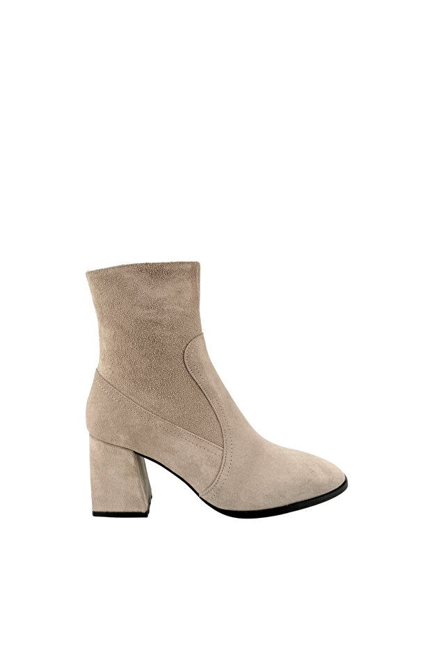 Women's Heeled Boots with Zipper and Thick Heel