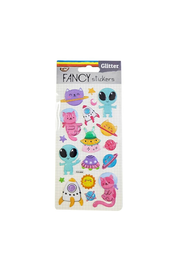 Glitter Sticker Space