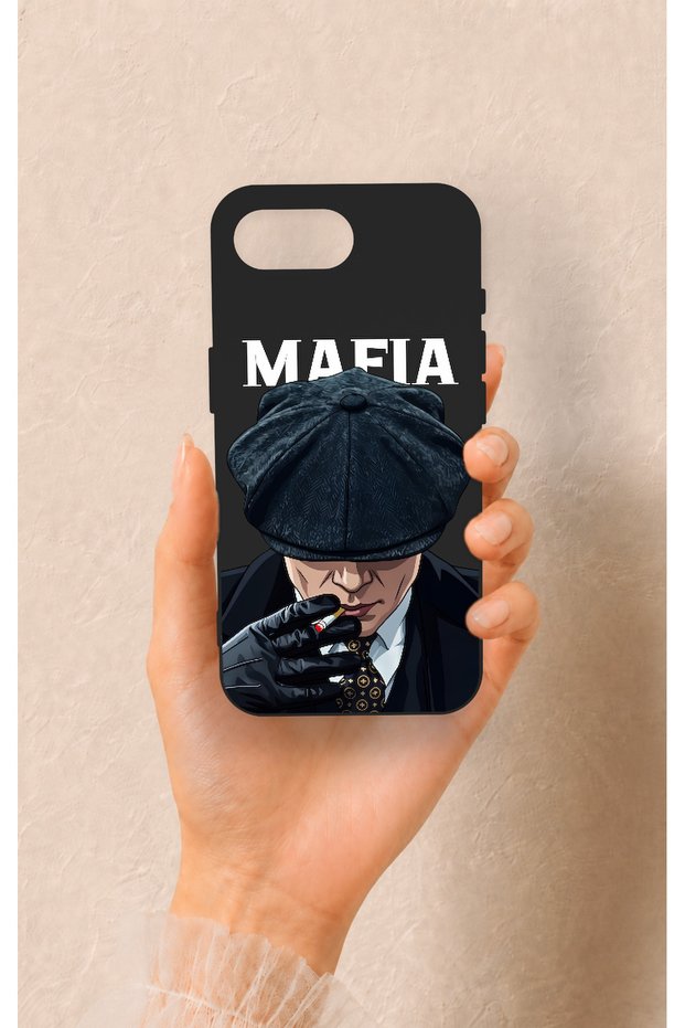 iPhone 16E Compatible Mafia Patterned Silicone Case