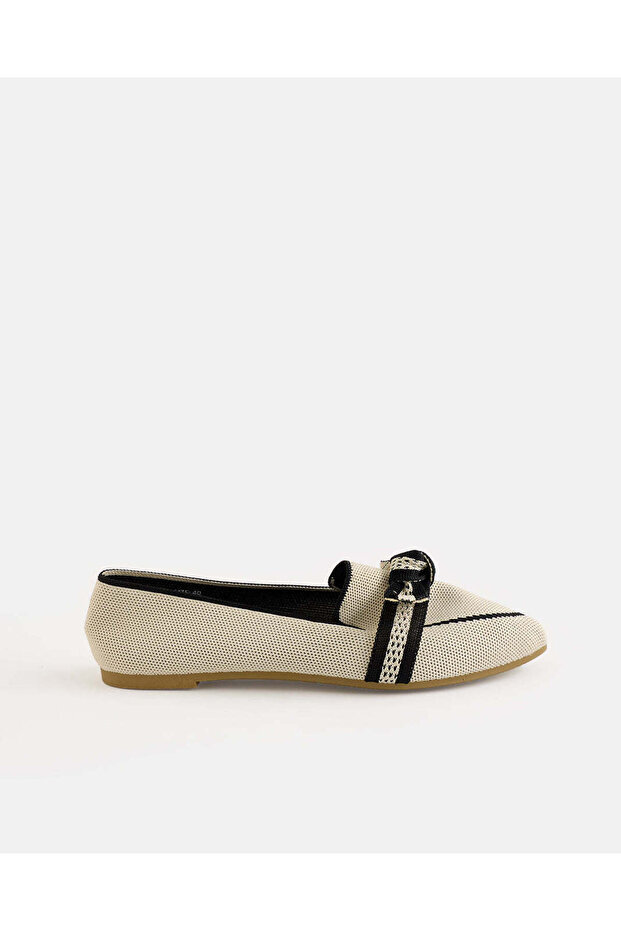 Women Ivory Knotted Loafers