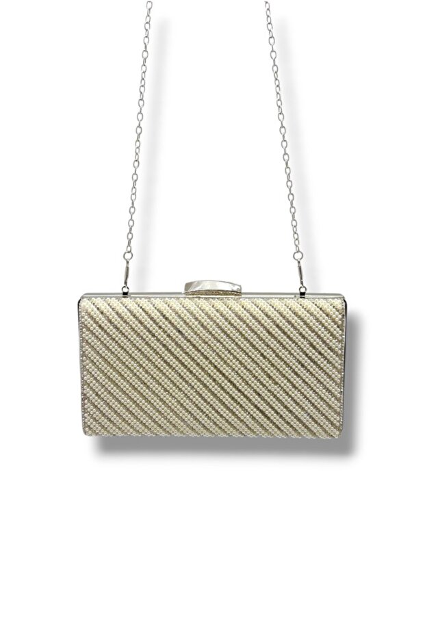 Varol 369-26 rhinestone & glitter steel case evening bag