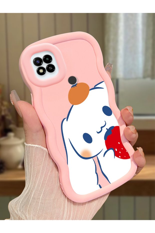 حافظة متوافقة مع هاتف Redmi 9c، حافظة حماية للكاميرا من السيليكون الوردي، حافظة هاتف بنمط خطوط