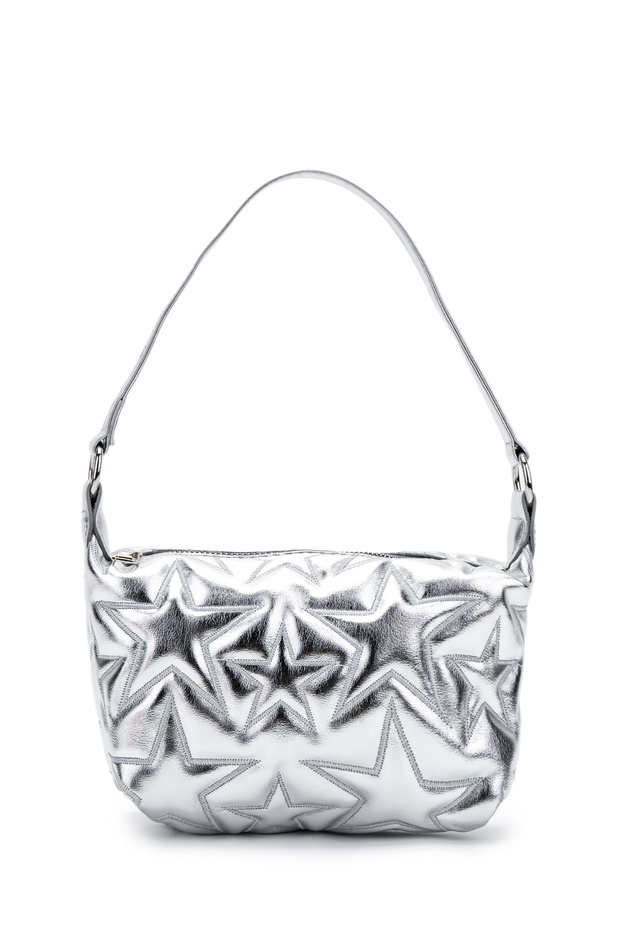 Star Detailed Mini Baguette Women's Crossbody Bag Alpha Silver