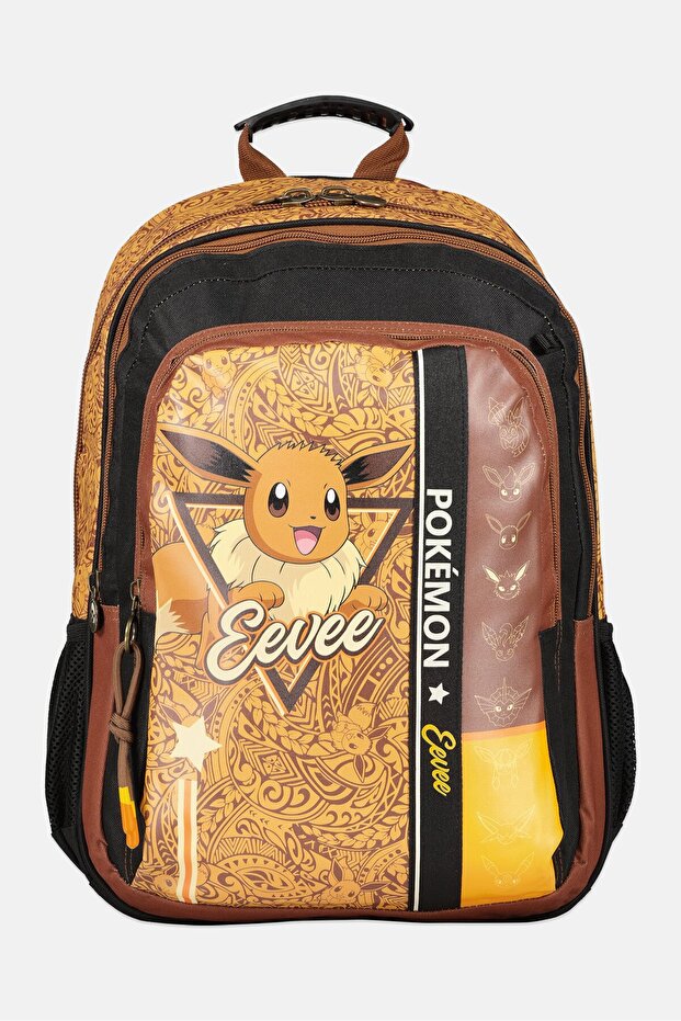 Kids Boy Eevee Graphic Print Backpack, Multicolor