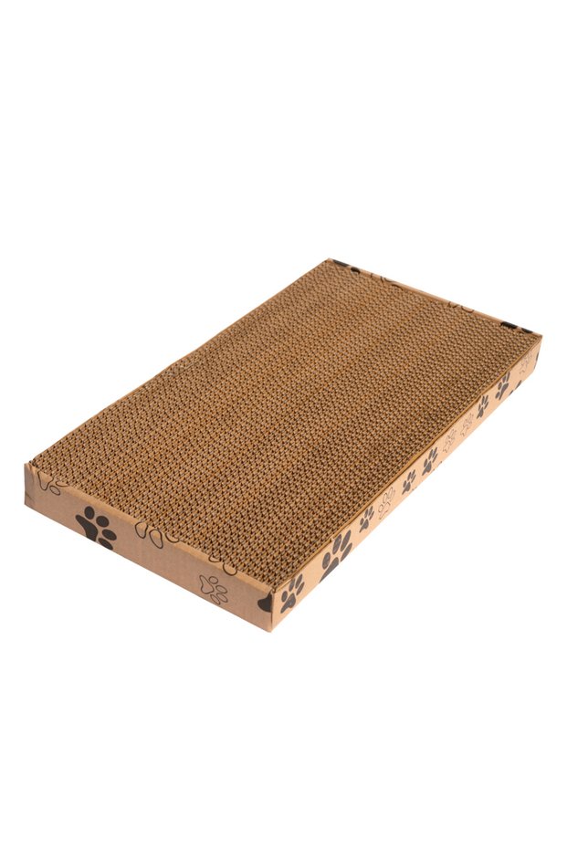 Thunder Paws Panela Cardboard Cat Scratcher 45x24x4cm - Brown