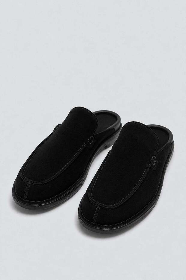 Black Soft Stitched Toe Cap Sabo
