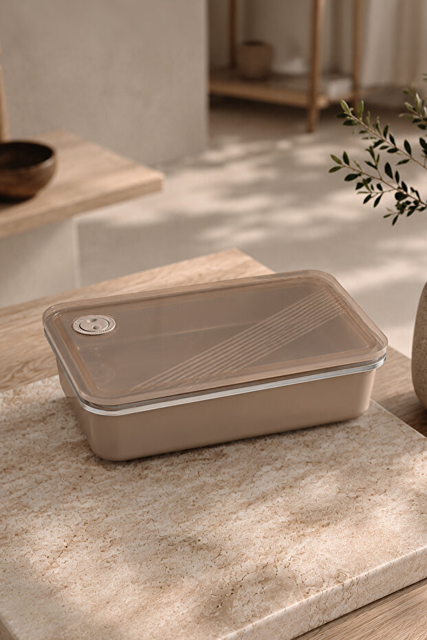 Stainless Steel Vacuum Storage Container, Oven and Cake Container 1.9 Lt Food Container Lunch Box