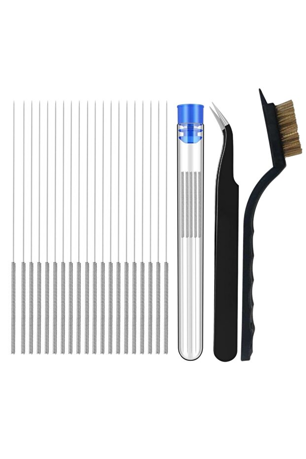 22PCS Kits 22PCS 3D Printer Nozzle Cleaning Kit, 3D Printer Cleaning Kit, Copper Wire Brush，Universa