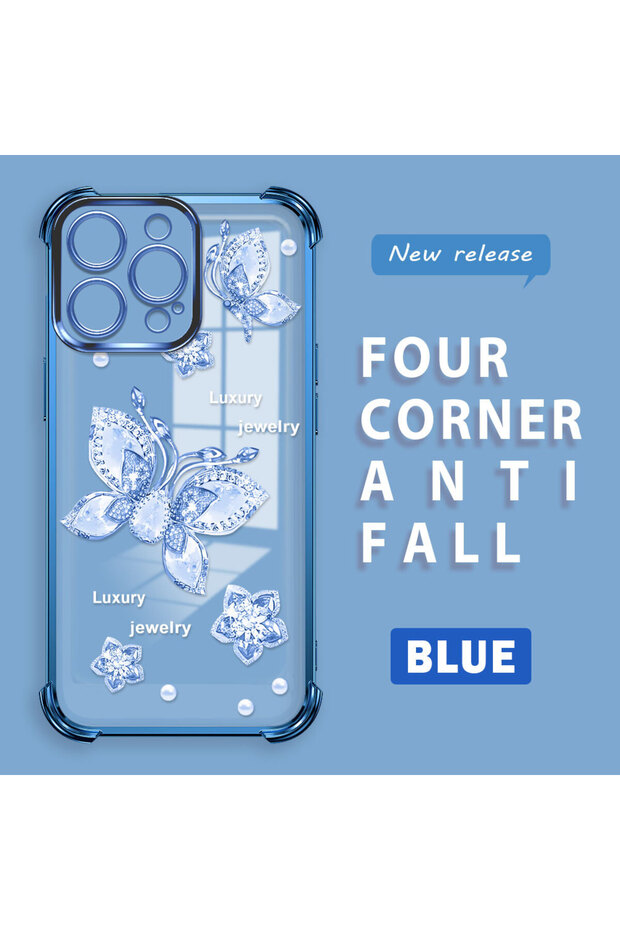iPhone 15 Pro Compatible Transparent Back Four-Corner Reinforced Impact Protection Silicone Case