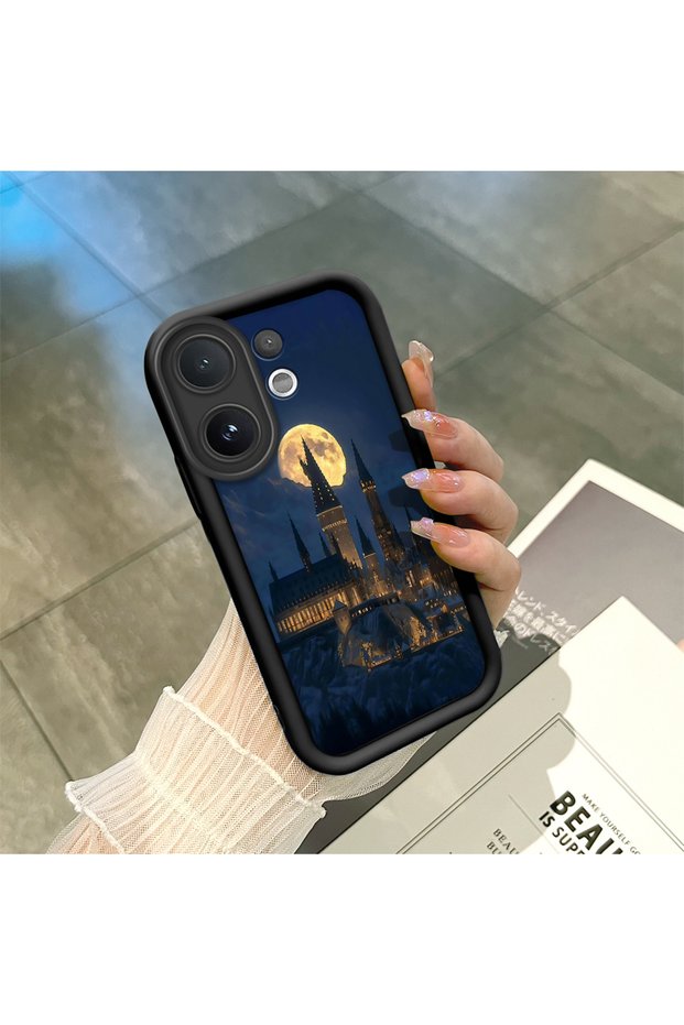 Vivo V60 Compatible Black Silicone Case Shockproof with Camera Protection