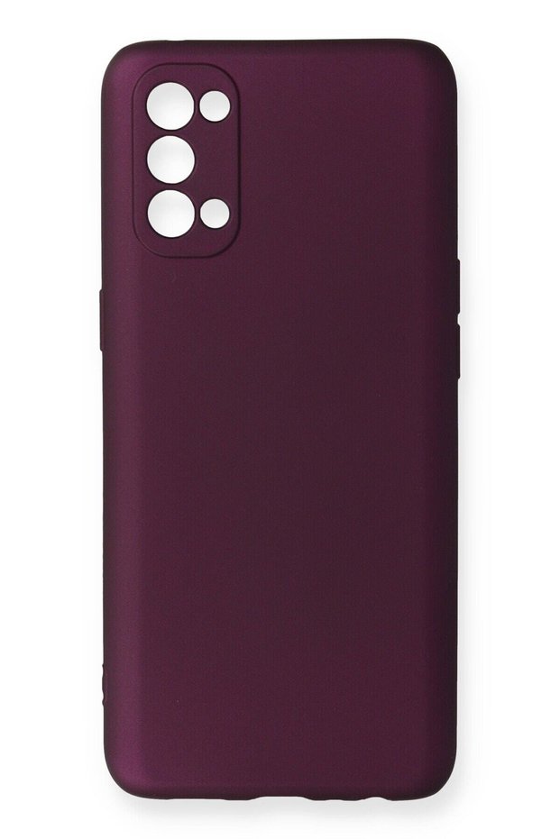 Compatible Case for Oppo Reno 4 Soft Colorful Flexible Premium Rubber Silicone - Plum