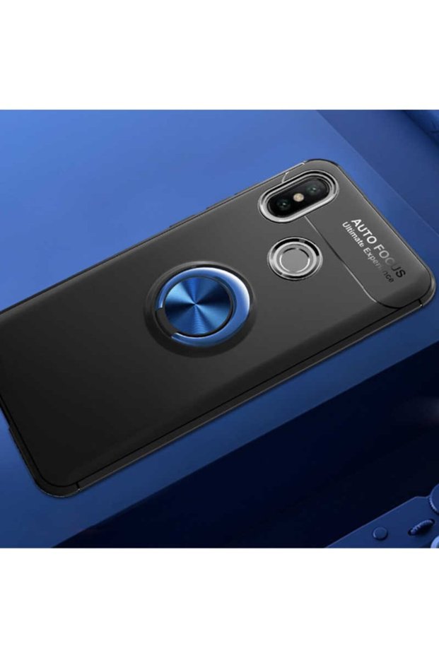 حافظة متوافقة مع غطاء سيليكون لهاتف Xiaomi Mi 8 مع حامل حلقي قابل للدوران