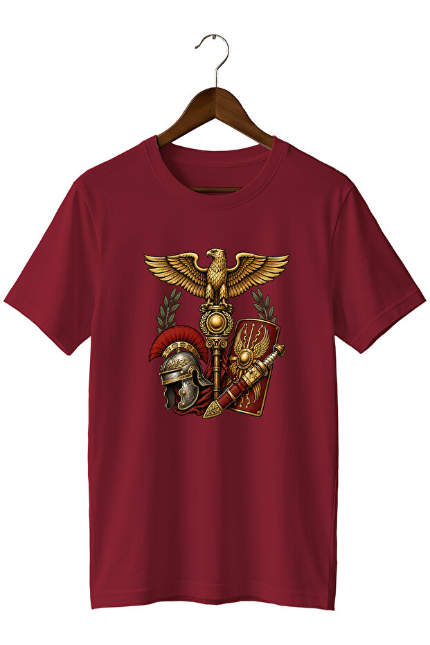 Roman Empire Eagle and Legionary Helmet Printed Unisex T-Shirt – Ancient Rome Design