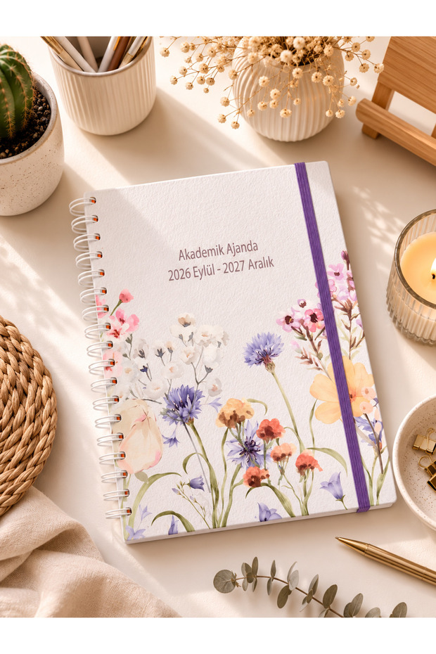 2026-2027 Academic Agenda - 17X24Cm Spiral Planner School Notebook