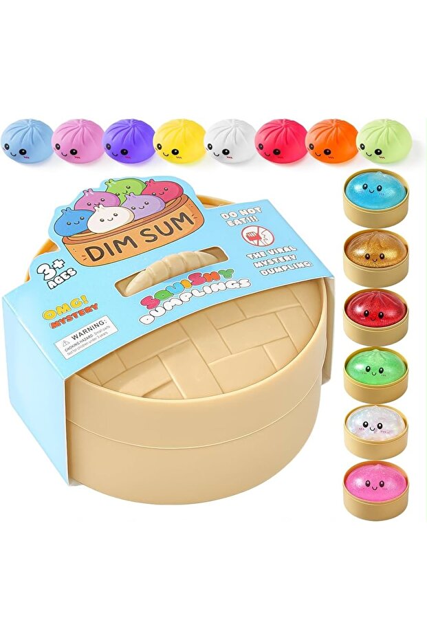 Dumpling Squishy لعبه سكوشي دمبلنج سلايم 12حبه - 1