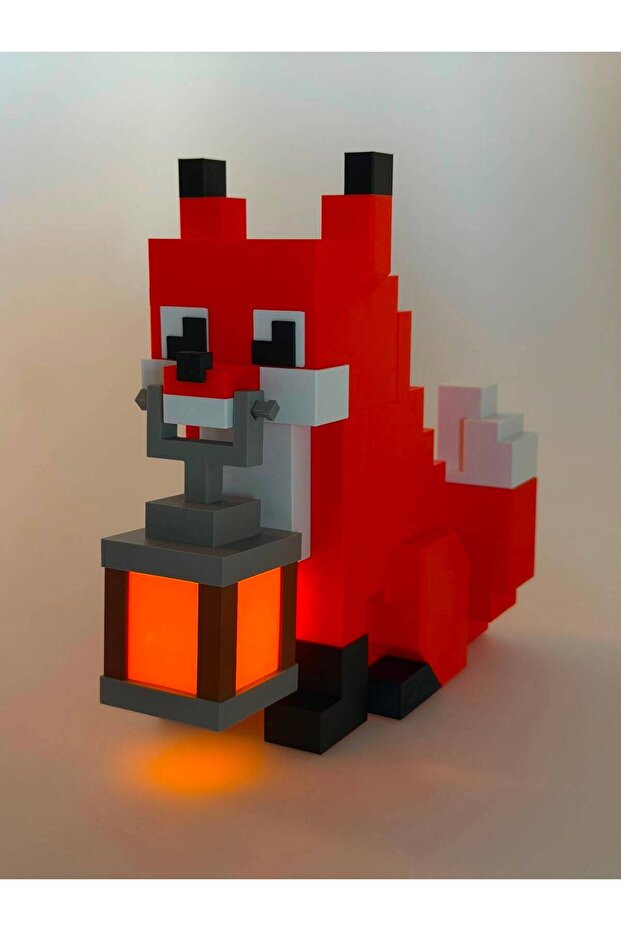 Minecraft Tilki Temalı Gece Lambası