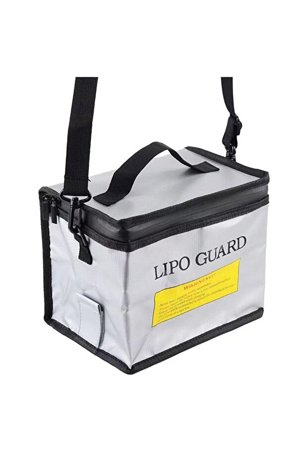 C WITH Strap Fireproof Explosion-Proof Lipo Safety Bag for RC FPV Racing Drone Car Battery 185x75x60
