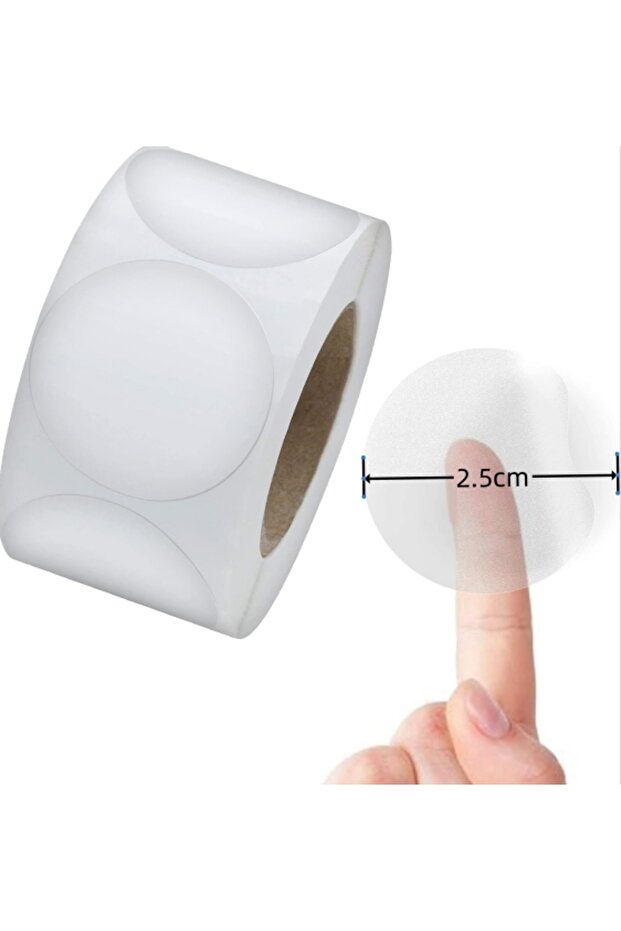 2.5cm 500pcs Transparent Round PVC Stickers 2"/2.5"/3.0 Crystal Clear Envelope Stickers Labels Retai