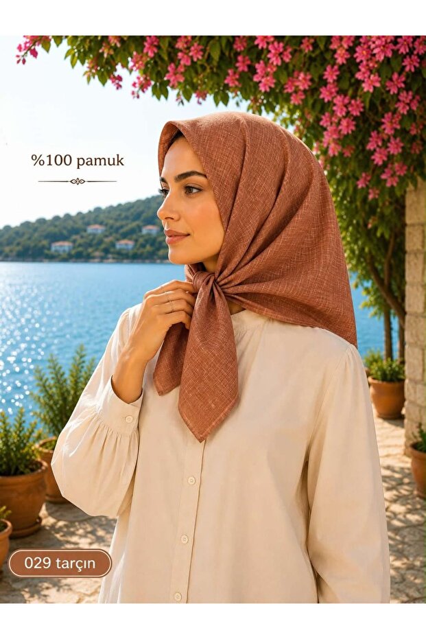 وشاح مصنوع من القطن بنسبة 100%، مقاس 100×100 سم
