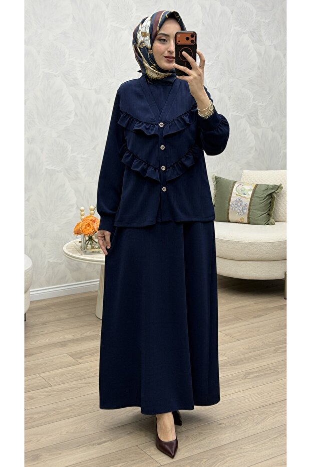 Arzu Dress Navy Blue