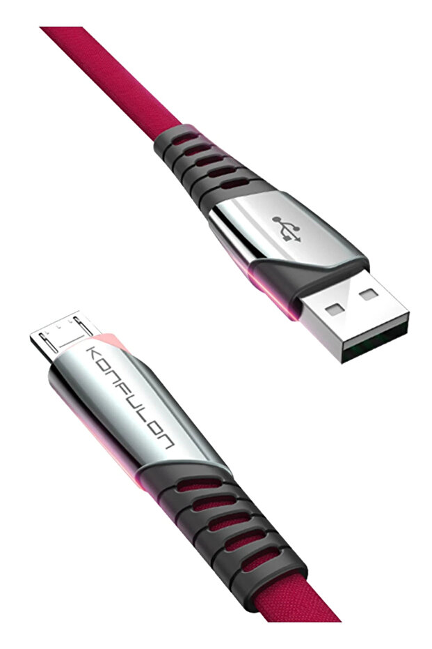 كابل DC16 مايكرو USB بطول 1 متر 2.4 أمبير - أحمر