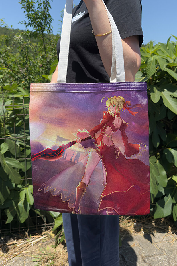 Fate V3 Summer Winter Double-Sided Canvas Printing Tote Bag Anime Bag