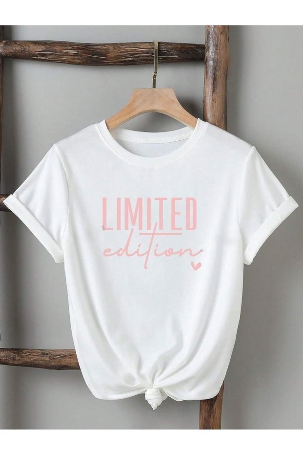 Women's White Limited Edition Printed Oversize T-Shirt