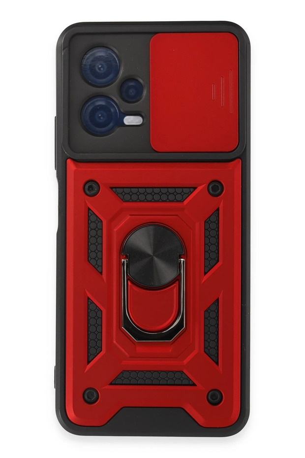Matxzngz Redmi Note 12 5g Case Pars Silicone with Lens Ring (00448) - Red