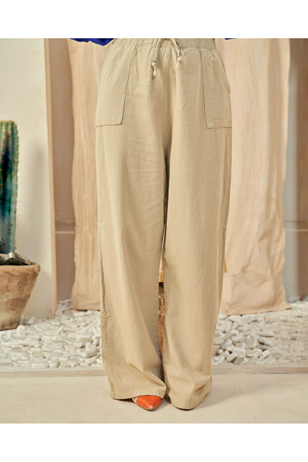 The All Day Flow Pants (Beige)