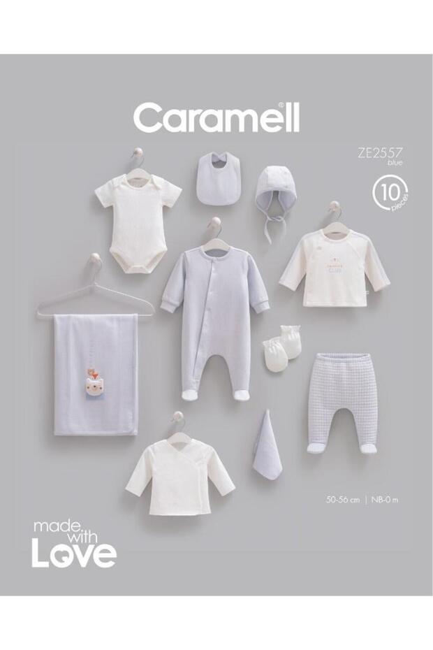 100% Cotton Friends Set of 10 0-3 Months 50-56 cm Blue Crml.Ze2557.Mav