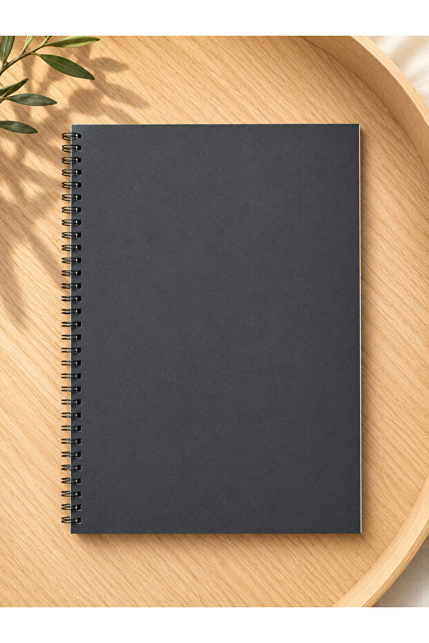 A4 Black Kraft Light Cardboard Cover 40 Sheets Eye-Friendly Paper Plain Unlined Notebook