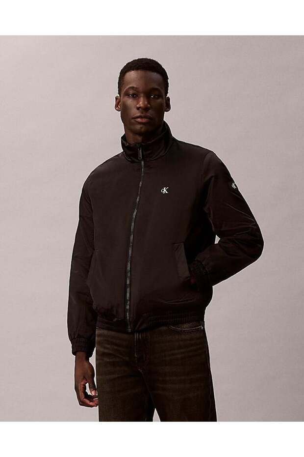 Dolgulu Harrington Jacket Water Repellent Windproof Black Lv04Rc516G-Ub1