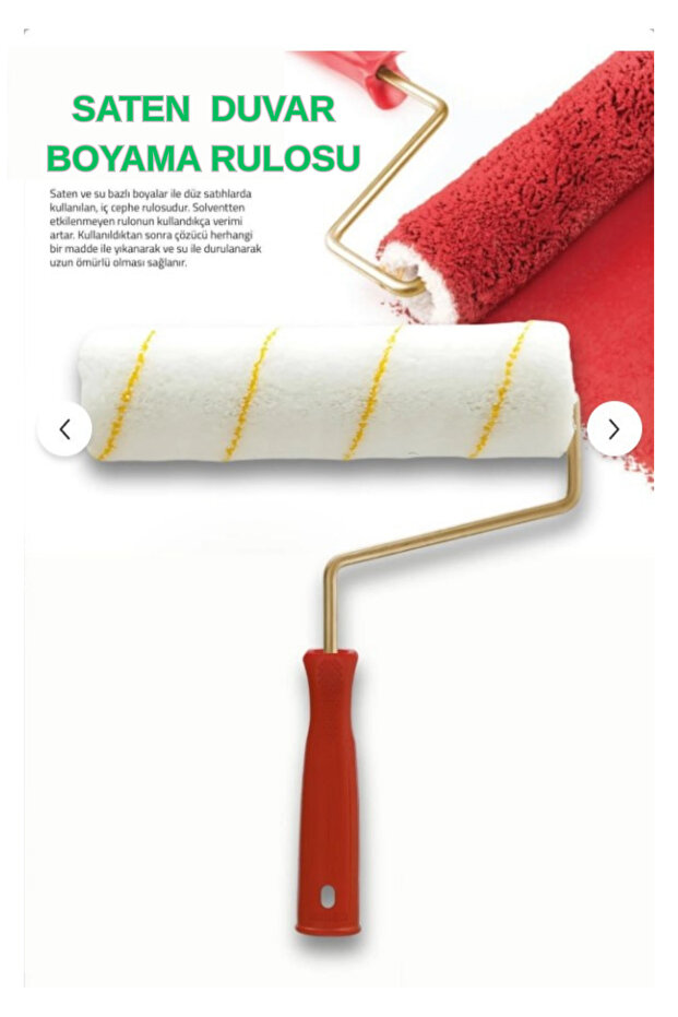 Saten Interior Wall Roller 20 cm -- High Quality Non-Marking Roller - Washable