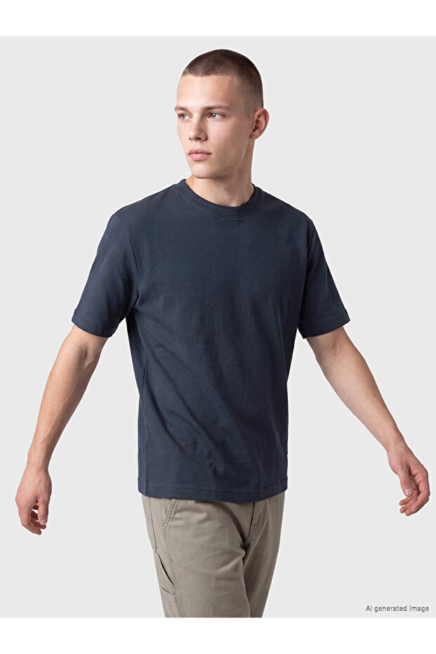 Navy Blue Loose Fit Soft Touch Men's T-Shirt