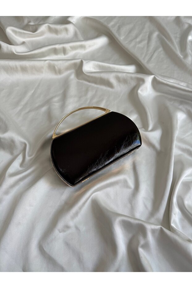 Flore Evening Dress Model Wedding Engagement Bag Plain Bitter Brown