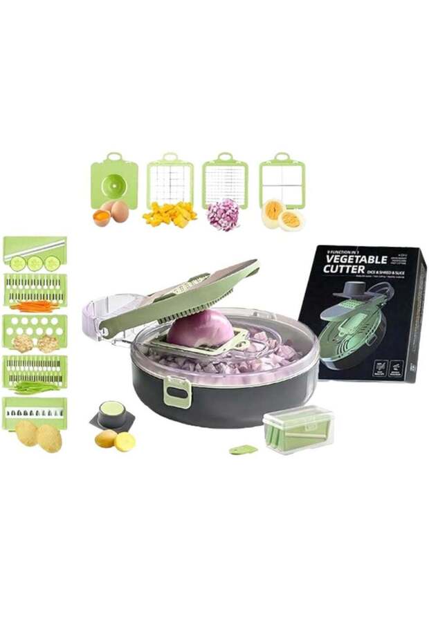 Vegetable Chopper with Container – Multi-Function Food Cutter & Dicer