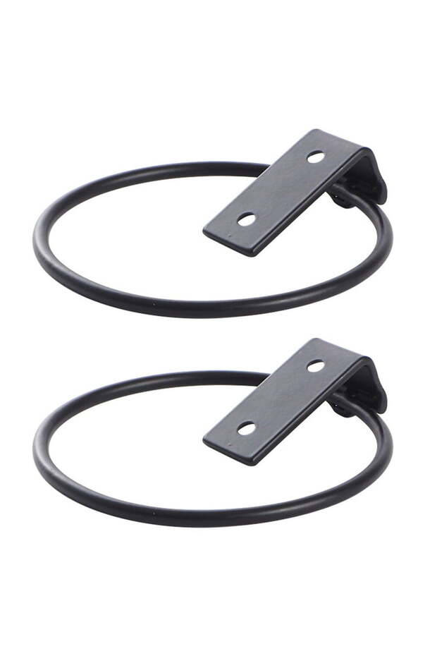 2-pack of hooks for flower pot storage racks and fence posts, 15 x 17.5 x 6.2 cm, black.