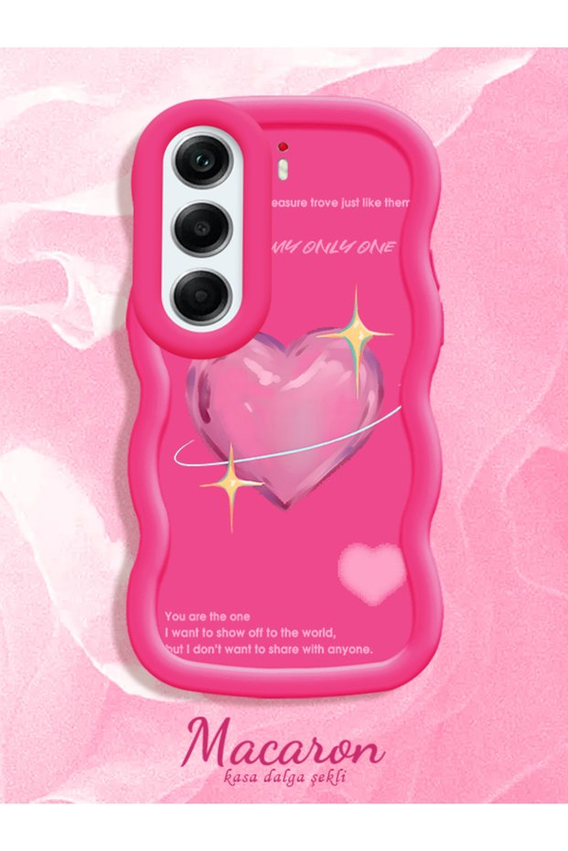 Tecno Camon 40 Compatible Silicone Phone Case with Sweet Pink Heart Motifs, Available in Three Colors.